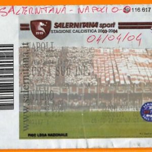 C2075- Vecchio BIGLIETTO PARTITA CALCIO- 2004 SALERNITANA VS NAPOLI