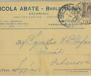 98031  - CARTOLINA d'Epoca -  BARI provincia   -  BARLETTA  pubblicitaria 1929