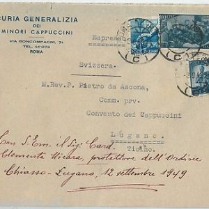 64150 - Repubblica  - STORIA POSTALE : 120 Lire su  BUSTA ESPRESSO 1949