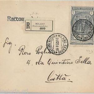 64151 -  REGNO - STORIA POSTALE : # 149 PREVIDENZA CN  isolato su BUSTA 1923