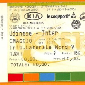 C2084- Vecchio BIGLIETTO PARTITA CALCIO- 2004-2005 UDINESE VS INTER
