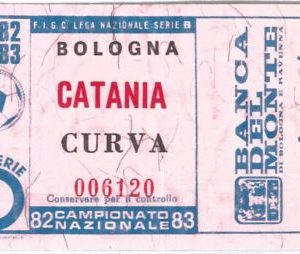 69691  - Vecchio  BIGLIETTO PARTITA CALCIO - 1982 / 1983 : BOLONGA /  CATANIA