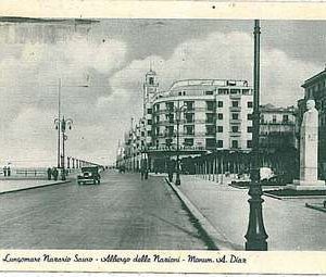34338  CARTOLINA d'Epoca BARI Città  - LUNGOMARE NAZARIO SAURO 1946