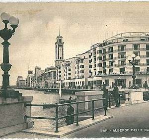34295  CARTOLINA d'Epoca BARI Città  - ALBERGO DELLE NAZIONI 1952