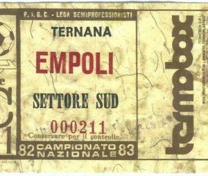 69693  - Vecchio  BIGLIETTO PARTITA CALCIO - 1982 / 1983 : TERNANA /  EMPOLI