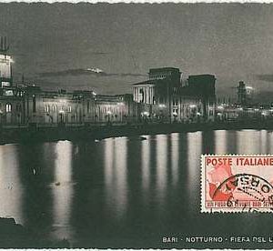 34285  CARTOLINA d'Epoca BARI Città  - Fiera Levante 1949 - NOTTURNO