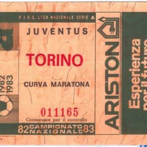 69696  - Vecchio  BIGLIETTO PARTITA CALCIO - 1982 / 1983 : JUVENTUS /  TORINO