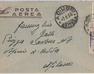 53407 - ITALIA COLONIE: ERITREA  - Storia Postale: BUSTA  da ADIUGRI  a MILANO