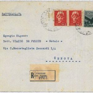 ITALIA LUOGOTENEZA/ REPUBBLICA:  storia postale - AFFRANCATURA MISTA - 1946