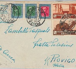 53409 - ERITREA  - Storia Postale: BUSTA con annullo POSTA MILITARE 12  1935