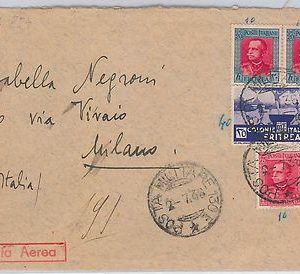 53410 - ERITREA  - Storia Postale: BUSTA con annullo POSTA MILITARE 130E 1936