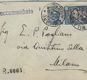 64166 - ITALIA REGNO - STORIA POSTALE : ANNO SANTO su  BUSTA RACCOMANDATA  1924