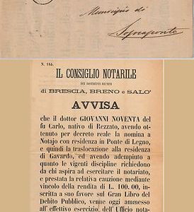 ITALIA REGNO: storia postale - Sassone 29 su MANIFESTO da BRESCIA 1880