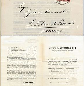 ITALIA REGNO: storia postale - Sassone 35 su CIRCOLARE Lugano / Milano 1880
