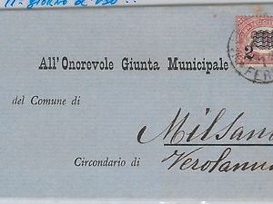 ITALIA REGNO: storia postale - Sassone 35 su BUSTA 11.01.1878 11o giorno d'uso!