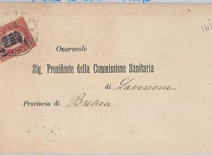 ITALIA REGNO: storia postale - Sassone 34 su BUSTA 14.01.1878 2a settimana d'uso