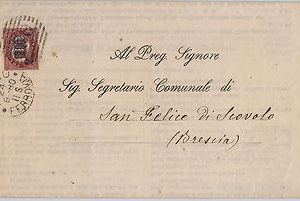 ITALIA REGNO: storia postale - Sassone 36   su CIRCOLARE da TORINO 1880