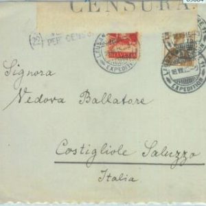 89084 - SWITZERLAND - POSTAL HISTORY - Underfranked CENSORED COVER  1915
