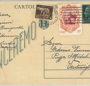 71892 - REGNO - storia postale - GALILEO su  INTERO  "Vinceremo" 1943