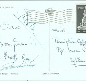 86764 - ITALY - POSTAL HISTORY - Single stamp on card 1959 Literature LORD BYRON