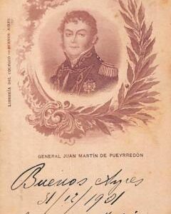 ac1434 - ARGENTINA -  Vintage Postcard - General Juan Martin PUEYRREDON - 1901