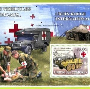 A0385 - COMORES Comoros - MISPERF 2008  stamp SHEET: MEDICINE Red Cross MILITARY