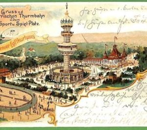 ah1408 - GERMANY - VINTAGE POSTCARD Ansichtskarten - Gruss aus Thurmbahn - 1900