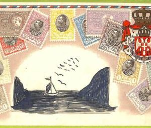ae9935 - SERBIA -  VINTAGE  POSTCARD - STAMPS ON POSTCARD - ZIEHER