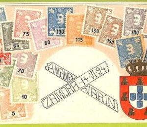 ae9909 - PORTUGAL -  VINTAGE  POSTCARD - STAMPS ON POSTCARD - ZIEHER
