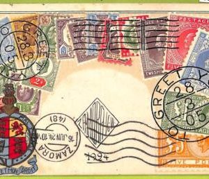 ae9932 - GB -  VINTAGE  POSTCARD - STAMPS ON POSTCARD - ZIEHER