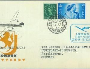 83177 - GB - Postal History - FIRST FLIGHT Cover:  London - STUTTGART  1956