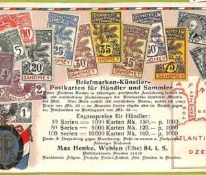 ae9865 - DAHOMEY -  VINTAGE  POSTCARD - STAMPS ON POSTCARD - ZIEHER