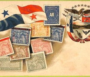 ae9874 - PANAMA - VINTAGE  POSTCARD - STAMPS ON POSTCARD - ZIEHER - Embossed