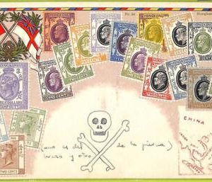 ae9889 - HONGKONG -  VINTAGE  POSTCARD - STAMPS ON POSTCARD - ZIEHER