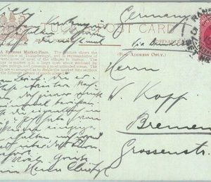 83359 - INDIA - POSTAL HISTORY -  Indian stamp on POSTCARD from BURMA  1913