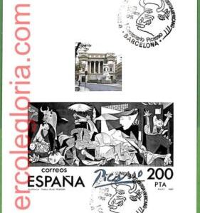 14691 - SPAIN -  Set of 2 pieces MAXIMUM CARD - 1981 - ART - PICASSO