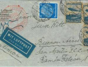 87338 - GERMANY - Postal History -  ZEPPELIN  FLIGHT to ARGENTINA 12.08.1936