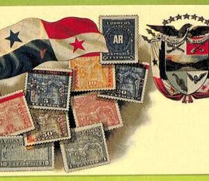 ae9913 - PANAMA - VINTAGE  POSTCARD - STAMPS ON POSTCARD - ZIEHER - Embossed
