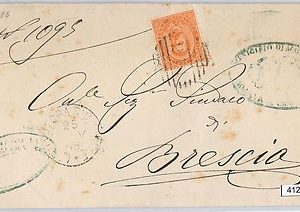 ITALIA REGNO:  LETTERA con annullo sbarre 244 -  Acquanegra sul Chiese  1888