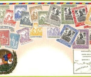 ae9892 - BARBADOS -  VINTAGE  POSTCARD - STAMPS ON POSTCARD - ZIEHER - 1926