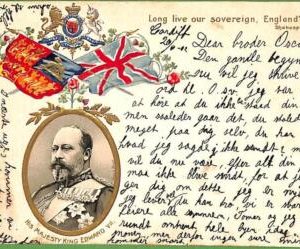 ah1056 - VINTAGE POSTCARD - King Edward VII - 1902 ROYALTY, Embossed   England