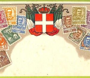 ae9907 - ITALY -  VINTAGE  POSTCARD - STAMPS ON POSTCARD - ZIEHER - EMBOSSED