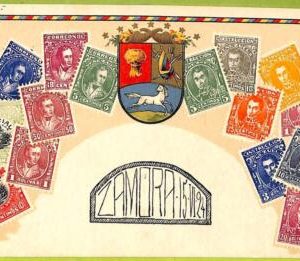ae9922 - Venezuela -  VINTAGE  POSTCARD - STAMPS ON POSTCARD - ZIEHER