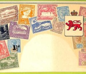 ae9928 - TASMANIA -  VINTAGE  POSTCARD - STAMPS ON POSTCARD - ZIEHER
