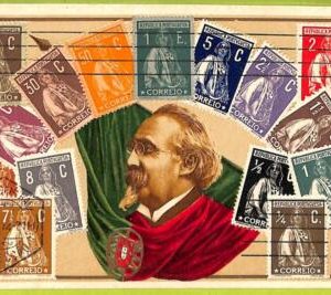 ae9949 - PORTUGAL  -  VINTAGE  POSTCARD - STAMPS ON POSTCARD - ZIEHER - Embossed