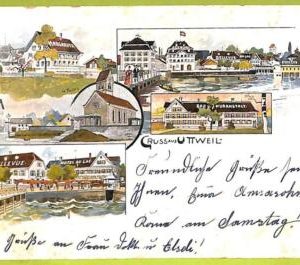 Lib7765 - SWITZERLAND - VINTAGE POSTCARD - Gruss aus Uttweil - 1900
