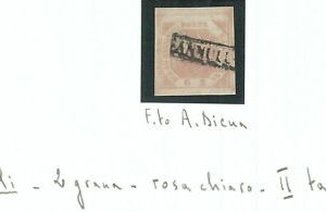 74337 - ANTICHI STATI:  NAPOLI  - Sassone 6 Rosa Chiaro USATO - A DIENA