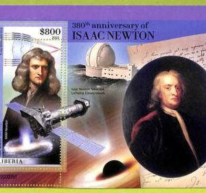 B0478 - LIBERIA - ERROR MISPERF Stamp Sheet - 2022 - Isaak Newton, Science