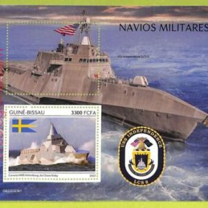 B0411 - GUINE-BISSAU - ERROR MISPERF Stamp Sheet - 2022 - Military Ships