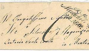 17621   PREFILATELICA - FERRARA annullo SANTA MARIA MADDALENA a MANTOVA 1844